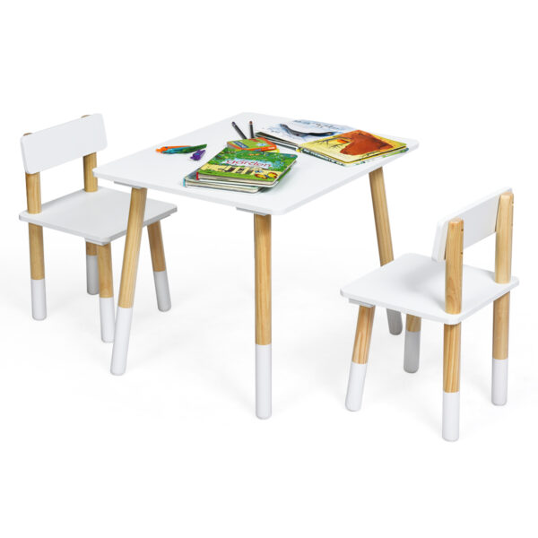 Livsk 3 Delige Kindermeubelset Houten Kindertafel En 2 Stoelen Kinderactiviteitentafel Wit 1.jpg