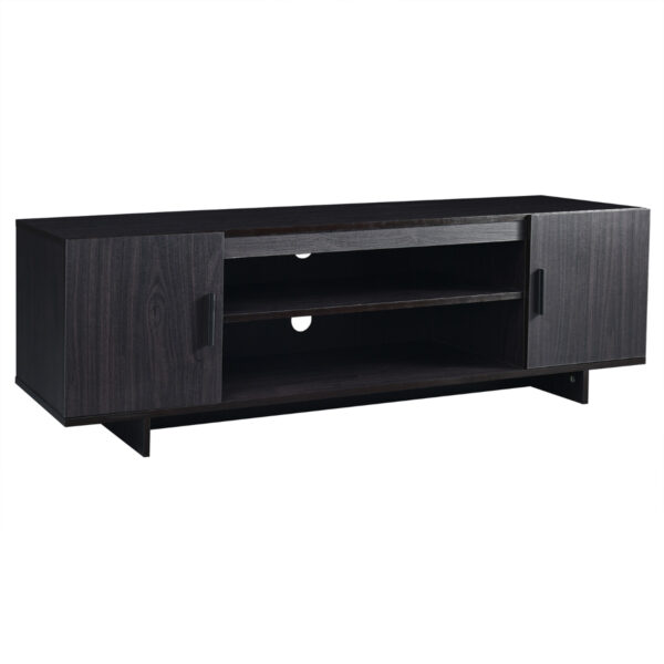 Livsk Middeleeuws Modern Houten Universele Standaard Voor Tv Tot 65 Media Console Met 2 Opbergkasten Open Planken 1.jpg