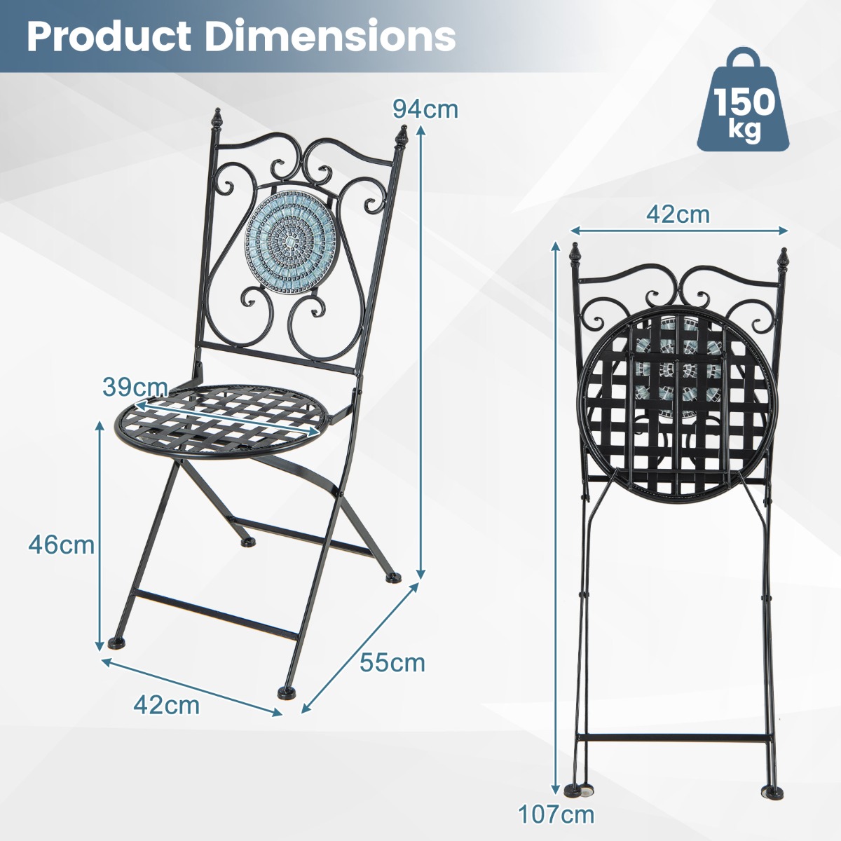 MIRO® Visstoel - Opvouwbaar - Rugleuning - Draagbaar - + Opbergtas - Outdoor