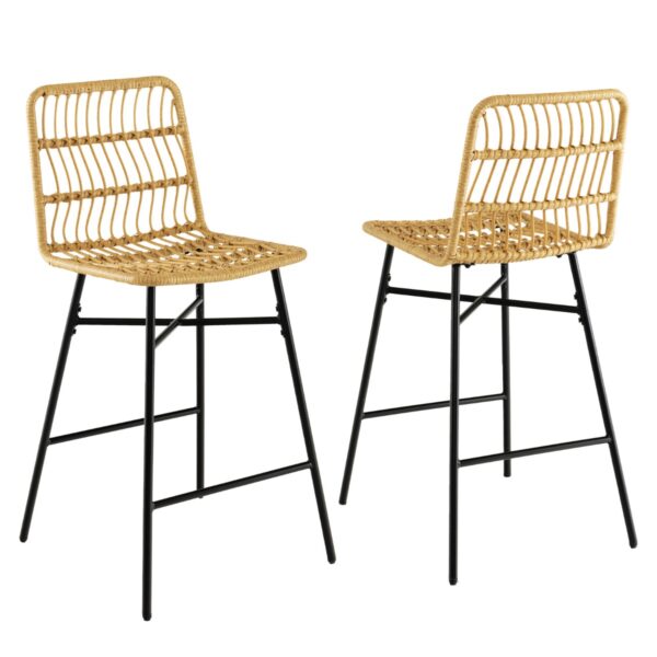 Livsk Set Van 2 Rotan Barkrukken Van 69 Cm Barstoelen Op Counterhoogte Moderne Rieten Barkrukken Natuur 49 X 56 X 104 Cm 1.jpg