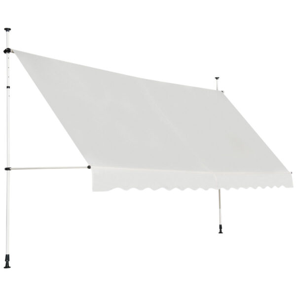 Livsk 200cm Oprolbaar Zonnescherm Met Zwengel In Hoogte Verstelbaar Van 200 300cm Aluminium En Uv Bestendig Oxford Doek 1.jpg