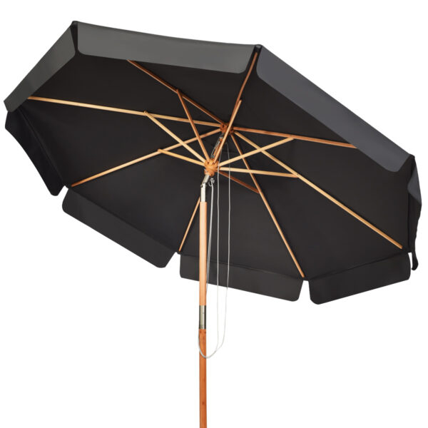 Livsk 3 M Terras Parasol Buiten Parasol Met Handmatige Druk Op De Knop Kantelen 8 Hout Stokken Waterdichte Polyester Stof Uv Bescherming 1.jpg