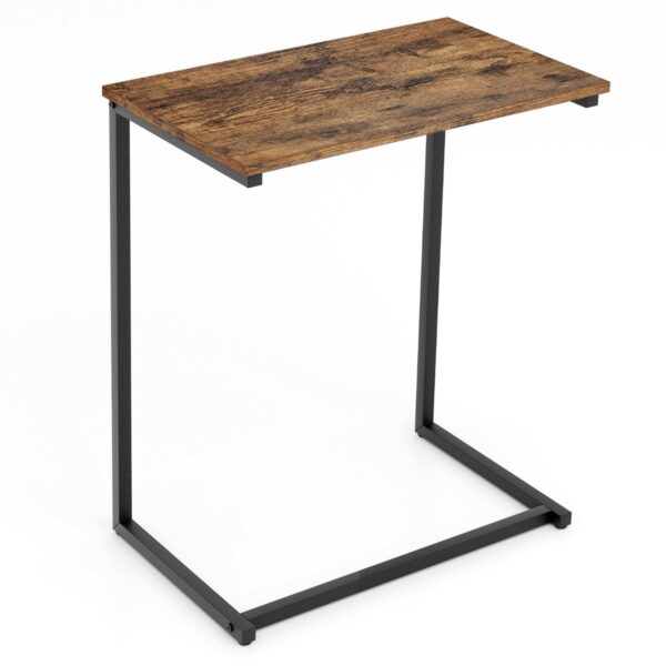 Livsk Bijzettafel Hout Metaal Laptoptafel C Vormige Banktafel Industri%c3%able Stijl Nachtkastje Voor Bank Bed Woonkamer Slaapkamer 55 X 36 X 675 Cm 1.jpg