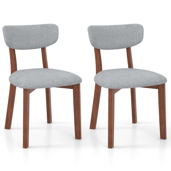 Livsk Set Van 2 Eetkamerstoelen Stoel Van Heveahout Gestoffeerde Rugleuning Zacht Kussen Zithoogte 48 Cm Voor Lounge Restaurant Grijs 1.jpg