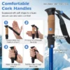 1 paar wandelstokken aluminium wandelstok opvouwbare alpiniststok schokbestendig verstelbare lengtes 65 135cm blauw 5