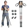 1 paar wandelstokken aluminium wandelstok opvouwbare alpiniststok schokbestendig verstelbare lengtes 65 135cm zilver 1