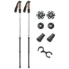 1 paar wandelstokken aluminium wandelstok opvouwbare alpiniststok schokbestendig verstelbare lengtes 65 135cm zilver 2