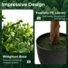 100 cm kunstmatige buxus vormboom 2 bal nep buxus plant cement gevulde plastic pot uv bestendig voor veranda huis 4