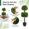 100 cm kunstmatige buxus vormboom 2 bal nep buxus plant cement gevulde plastic pot uv bestendig voor veranda huis 5