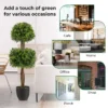 100 cm kunstmatige buxus vormboom 2 bal nep buxus plant cement gevulde plastic pot uv bestendig voor veranda huis 6
