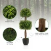 100 cm kunstmatige buxus vormboom 2 bal nep buxus plant cement gevulde plastic pot uv bestendig voor veranda huis 7
