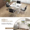 100 x 50 x 77 cm bureau kleine computertafel vergadertafel studietafel werktafel pc tafel metalen frame voor thuiskantoor werkkamer wit 4