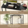 100 x 50 x 77 cm bureau kleine computertafel vergadertafel studietafel werktafel pc tafel metalen frame voor thuiskantoor werkkamer zwart 6