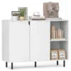 106cm keuken dressoir moderne opbergkast met 2 deuren en verstelbare planken anti kantelkit koffiebar kast voor keuken hal eetkamer 1