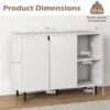 106cm keuken dressoir moderne opbergkast met 2 deuren en verstelbare planken anti kantelkit koffiebar kast voor keuken hal eetkamer 3