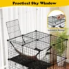 107 cm kattenren met 3 verdiepingen huisdierkooi met comfortabele hangmat afneembare metalen draadkooi voor katten zwart 7
