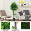 114 cm kunsthortensiaboom namaak zijden boom in pot met echt houten stam realistische bladeren wijnranken namaak kamerplant 5