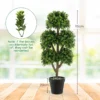 115 cm kunstmatige buxus vormboom met 5 ballen nep buxus plant met cement gevulde pot voor thuis of op kantoor decoratie 2