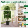 115 cm kunstmatige buxus vormboom met 5 ballen nep buxus plant met cement gevulde pot voor thuis of op kantoor decoratie 6