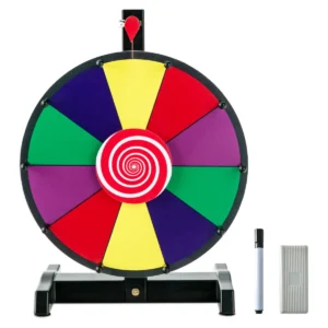 12 inch gelukswiel om te draaien incl. gum en markeerstift draaiwiel lucky wheel voor loterijspelletjes en woordspelletjes 1