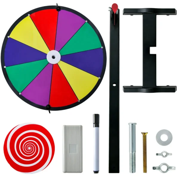 12 inch gelukswiel om te draaien incl. gum en markeerstift draaiwiel lucky wheel voor loterijspelletjes en woordspelletjes 2