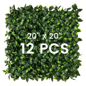 12 kunstgras muurpanelen 50 x 50 cm imitatie gardenia topiary struik panelen muur achtergrond privacy haag 1
