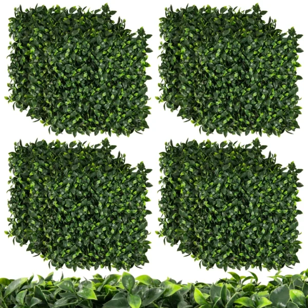 12 kunstgras muurpanelen 50 x 50 cm imitatie gardenia topiary struik panelen muur achtergrond privacy haag 2