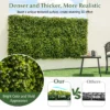 12 kunstgras wandpanelen 50 x 50 cm gras panelen met gebogen structuur oppervlak en 7 cm dikte privacy haag voor binnentuin balkon 5