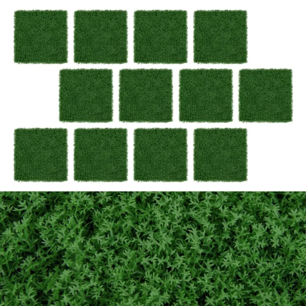 12 kunstgras wandpanelen 50,5 x 50,5 cm synthetische groene foam panelen achtergrond binnen en buiten privacy haag groen 2