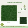 12 kunstgras wandpanelen 50,5 x 50,5 cm synthetische groene foam panelen achtergrond binnen en buiten privacy haag groen 3