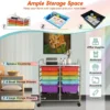 12 lade opbergrek met wielen opbergkar met plank voor school kantoor thuis 64 x 38 x 75cm kleurrijk 3