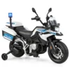12 v bmw elektrische motorfiets voor kinderen politie met muziek en politielicht kindermotorfiets met 2 steunwielen 3 6 km/u wit 1