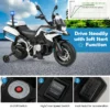 12 v bmw elektrische motorfiets voor kinderen politie met muziek en politielicht kindermotorfiets met 2 steunwielen 3 6 km/u wit 7