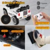 12 v elektrische auto voor kinderen van +3 jaar dubbele motor 3 versnellingen 4 vering langzaam starten en stoppen muziek wit 6
