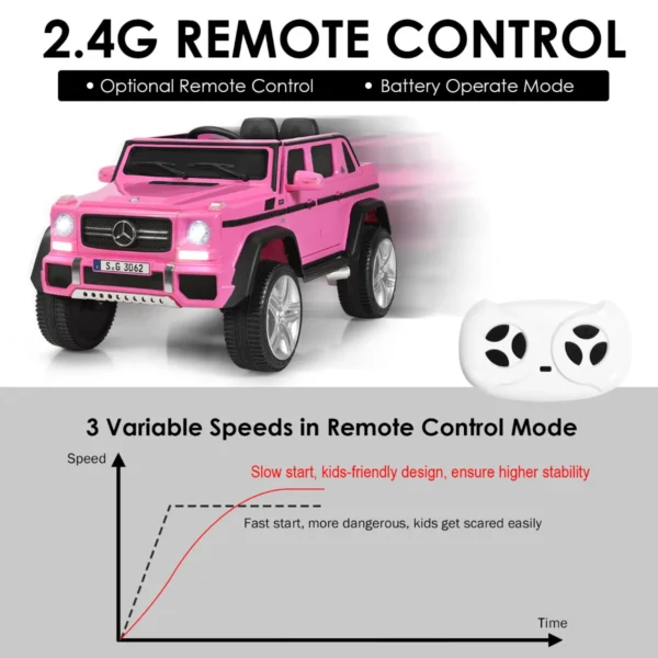 12 v elektrische kinderauto 2 zitplaatsen met led verlichting poort aux usb ouderlijke afstandsbediening roze 6