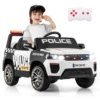 12 v elektrische kinderauto met afstandsbediening draadloze verbinding muziek claxon sirene waarschuwingslicht elektrische auto 1
