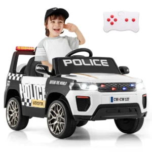 12 v elektrische kinderauto met afstandsbediening draadloze verbinding muziek claxon sirene waarschuwingslicht elektrische auto 1
