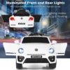 12 v elektrische kinderauto vw beetle kinderauto met muziek en 2 verlichtingsmodi incl. 2,4 g afstandsbediening (wit) 4
