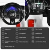 12 v elektrische kinderauto vw beetle kinderauto met muziek en 2 verlichtingsmodi incl. 2,4 g afstandsbediening (wit) 7