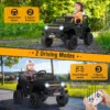 12 v kinderauto elektrisch voertuig op batterijen voor peuters afstandsbediening voor ouders 3 snelheden led lampjes muziek zwart 7