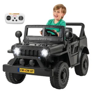 12 v vrachtwagen auto voor kinderen elektrisch voertuig met afstandsbediening 3 snelheden ride on speelgoed met handvat en wielen 1