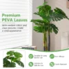 120 cm kunstmatige boom met 20 grote bladeren cement pot realistisch mos groenblijvende potplanten voor binnen en buiten 4