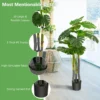 120 cm kunstmatige boom met 20 grote bladeren cement pot realistisch mos groenblijvende potplanten voor binnen en buiten 7