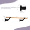 120 cm lange balletstang wandmontage dansstang van hout 38 mm diameter zwart+naturel 2