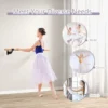 120 cm lange balletstang wandmontage dansstang van hout 38 mm diameter zwart+naturel 5