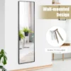 120 x 37 cm over de deur spiegel passpiegel met aluminiumlegering frame hangen aan muur/deur zwart 5