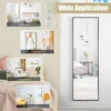 120 x 37 cm over de deur spiegel passpiegel met aluminiumlegering frame hangen aan muur/deur zwart 7
