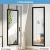 120 x 37 cm wandspiegel deurspiegel met in hoogte verstelbare hangende haakspiegel voor slaapkamer zwart 3