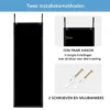 120 x 37 cm wandspiegel deurspiegel met in hoogte verstelbare hangende haakspiegel voor slaapkamer zwart 4
