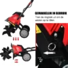 1200w elektrische helmstok en cultiver kleine cultiver met opvouwbare handgreep 10 ampère 4 bladen 22 cm werkdiepte 35 cm teeltbreedte 6